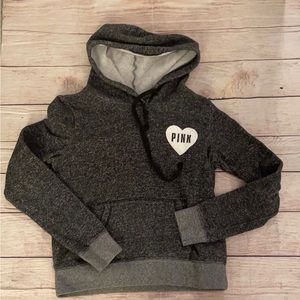 PINK Dark Grey Hoodie Size S